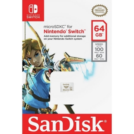Карта памяти для Nintendo Switch (Sandisk, 64 Gb)