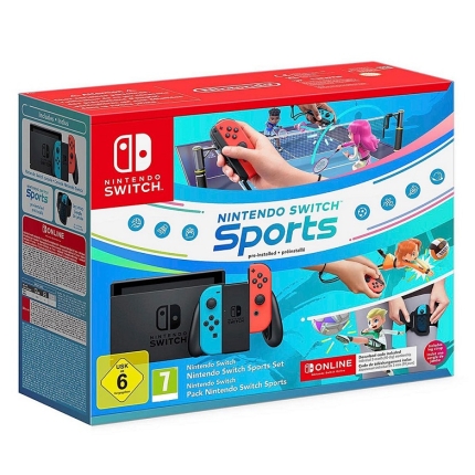 Ігрова консоль Nintendo Switch Neon Red & Blue Sports Bundle (гра Nintendo Switch Sports)
