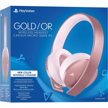 Słuchawki bezprzewodowe do Sony PS4 Gold Wireless Headset 2.0 (Różowe złoto)