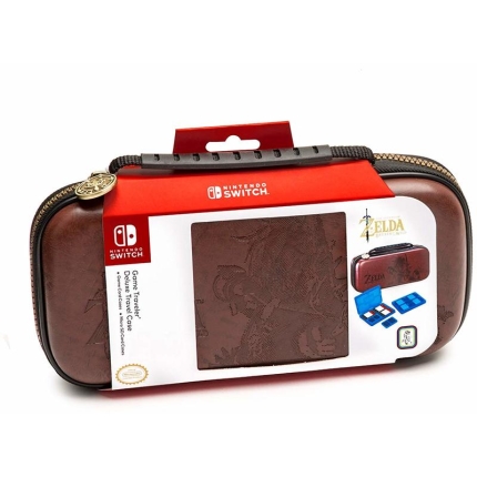 Zestaw akcesoriów Legend of Zelda na Switcha (Oryginał, etui i 2 etui na kartridże, brązowy)