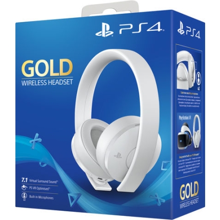 Наушники беспроводные для PS4 SONY Gold Wireless Stereo Headset 2.0 2018 (белый)