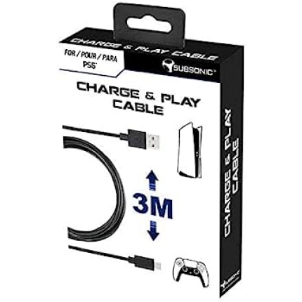 Kabel do ładowania i odtwarzania PS5 (Subsonic, 3 m)