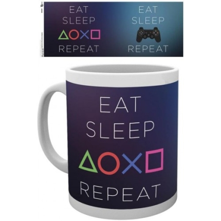 Чашка PlayStation Mug Eat Sleep Repeat (Abystyle, 320 ml)