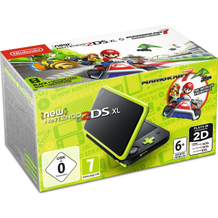 Игровая консоль New Nintendo 2DS XL с игрой Mario Kart 7 (цвет Lime Green)