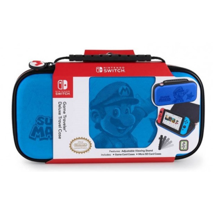 Набор аксессуаров для Switch Super Mario (чехол-сумка и кейс для картриджей, BigBen, синий)