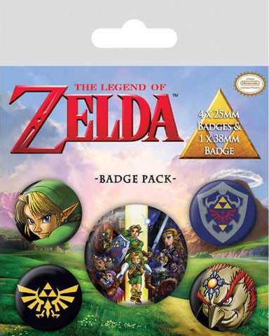 1 Набор Значков The Legend of Zelda Badgepack (5шт.)