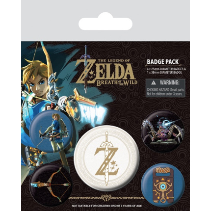 Набор значков Zelda Breath of the Wild Badge Pack (5шт.)
