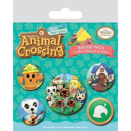 Набор значков Animal Crossing Badgepack (5шт.)