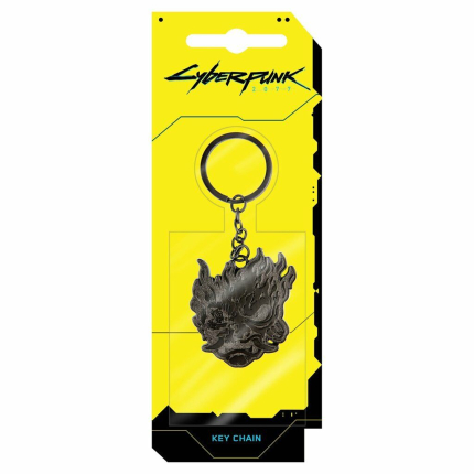 Брелок Cyberpunk 2077 Demon Metal Keychain Chrome