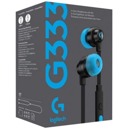 Наушники Logitech G333 In-ear Gaming Headphones (Черный)