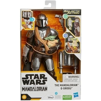 Фигурка Star Wars Galactic Action The Mandalorian and Grogu (Hasbro, высота 30 см)