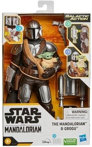 1 Фигурка Star Wars Galactic Action The Mandalorian and Grogu (Hasbro, высота 30 см)