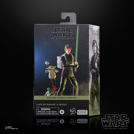 Фигурка Star Wars The Black SeriesThe Book Of Boba Fett Luke Skywalker and Grogu (Hasbro, высота 15 см)