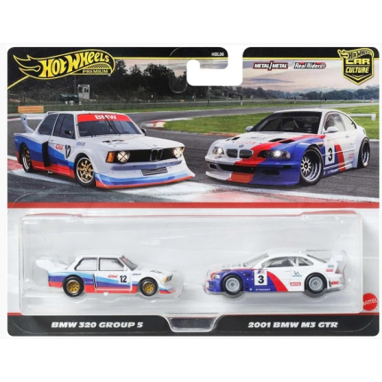 Набор машинок Hot Wheels Real Riders 2-pack (BMW 320 Group 5 and 2001 BMW M3 GTR)