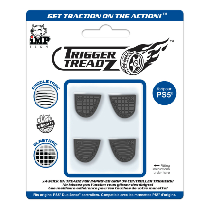 Накладки на триггеры джойстика DS5 Trigger Treadz (4 шт, чёрный)
