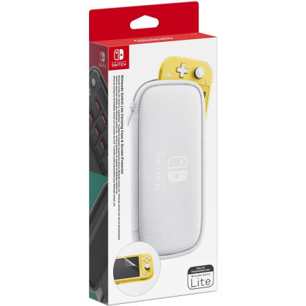 Чехол для Nintendo Switch Lite с защитной пленкой (оригинал, белый)