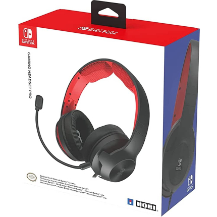 Наушники для Nintendo Switch Gaming Headset Pro (HORI, красно-черный)
