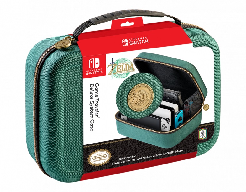 1 Чехол для Nintendo Switch Deluxe Carrying Case The Legend of Zelda Tears of the Kingdom (Switch, Nacon зеленый)