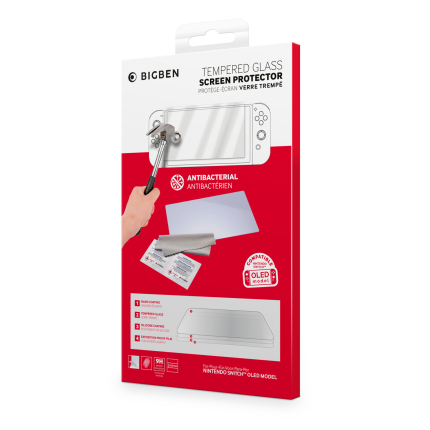 Защитное стекло для Nintendo Switch OLED Tempered Glass (Bigben)