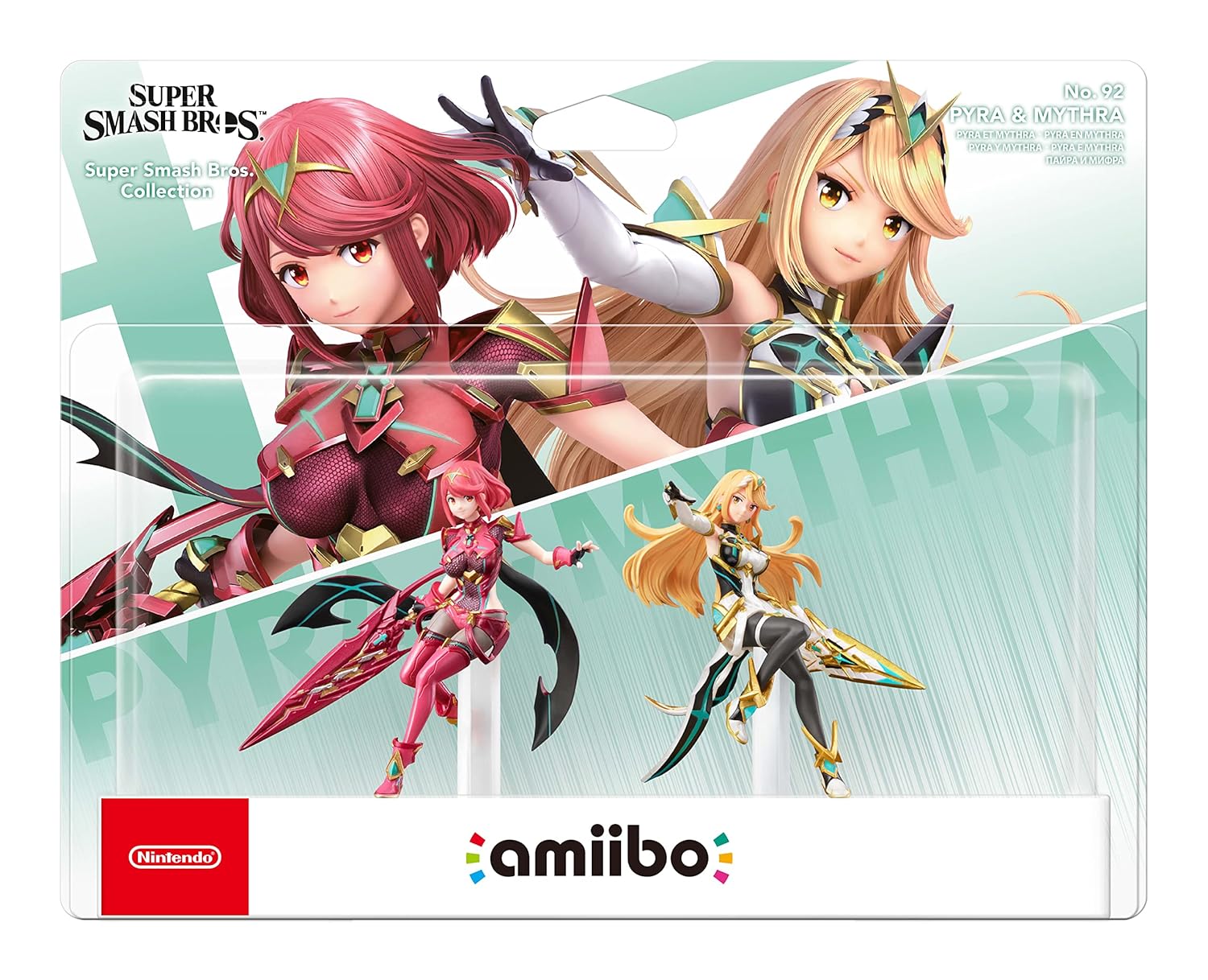 1 Nintendo Amiibo 2 Pack Pyra and Mythra Super Smash Bros Collection (Switch)