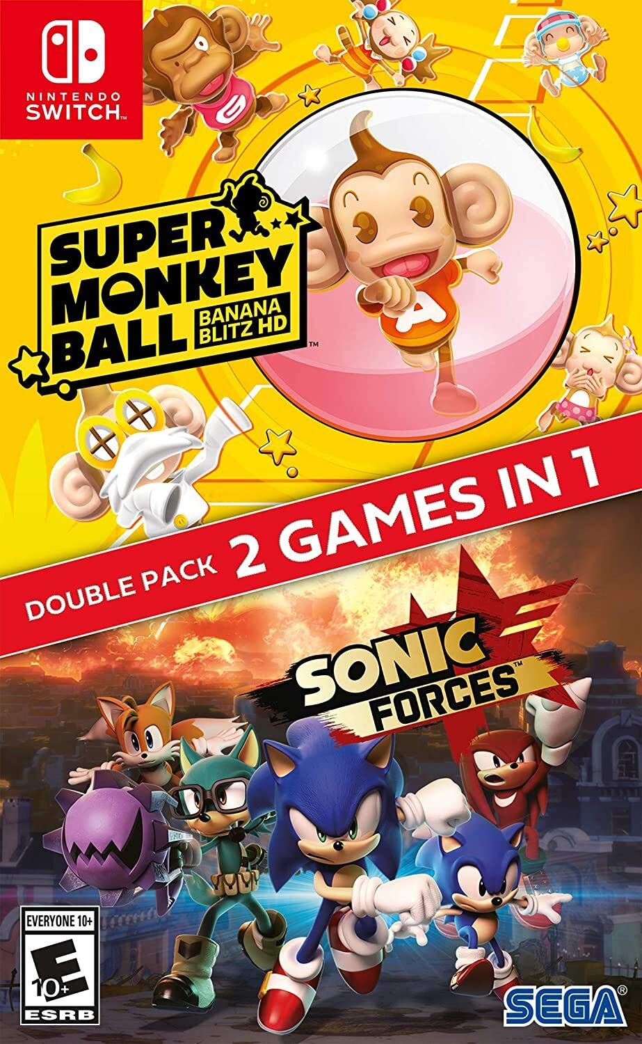 1 Super Monkey Ball Banana Blitz HD and Sonic Forces Double Pack (Switch)
