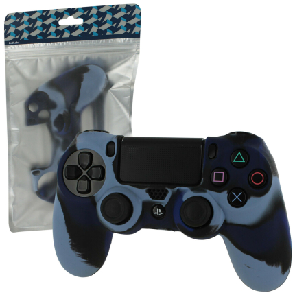 Силиконовый чехол для джойстика Dualshock 4 (Camo Dark Blue)