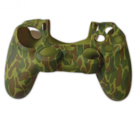 Силиконовый защитный чехол для джойстика Dualshock 4  (Camo Green)