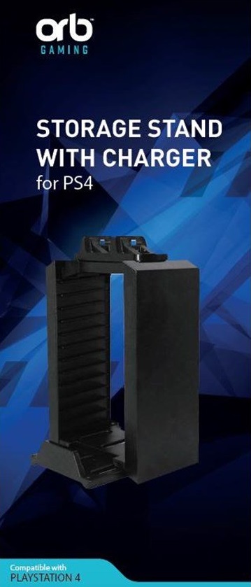 1 Подставка для дисков и зарядная станция для джойстиков Dualshock 4 PS4 (ORB)