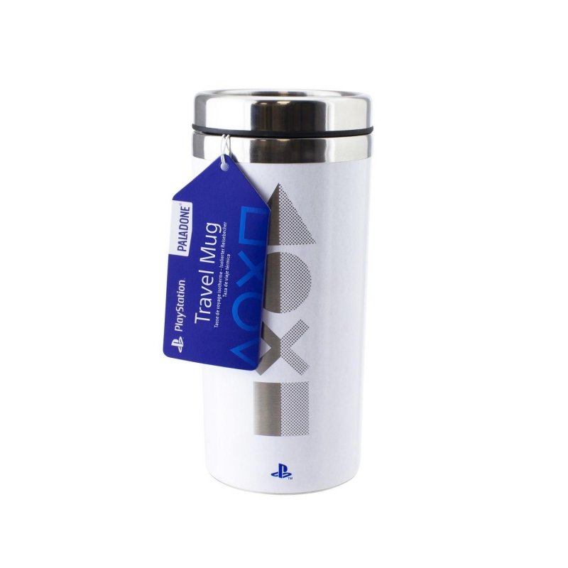 12 Чашка дорожная PlayStation Travel Mug PS5 (Paladone)