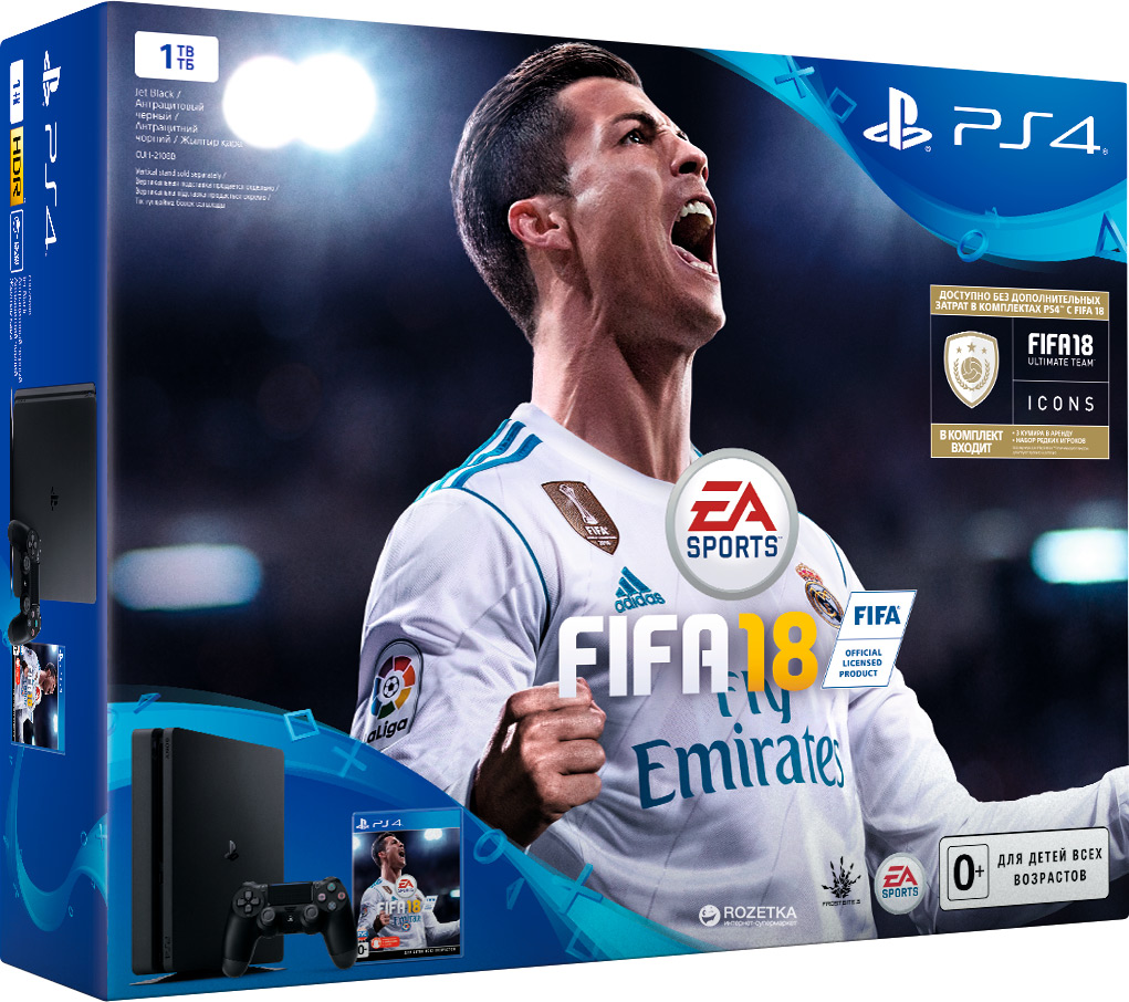 playstation-4-slim-bundle-1-tb-fifa-18 PlayStation 4 SLIM Bundle (1 Tb, FIFA 18, черный)