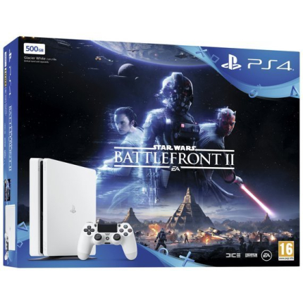 PlayStation 4 SLIM Bundle (500 Gb, Star Wars Battlefront II, белый)