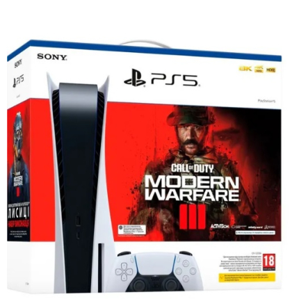 PlayStation 5 Bundle (825 Gb, белый, Call of Duty Modern Warfare 3)