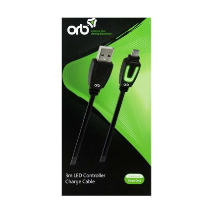 Кабель для зарядки джойстиков Xbox One LED (3м, ORB)