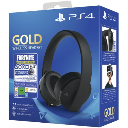 Наушники для PS4 SONY Gold Wireless Stereo Headset 2.0 Fortnite Neo Versa Bundle