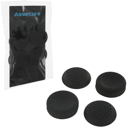 Силиконовые насадки Assecure для джойстика Dualshock 4 (черные)